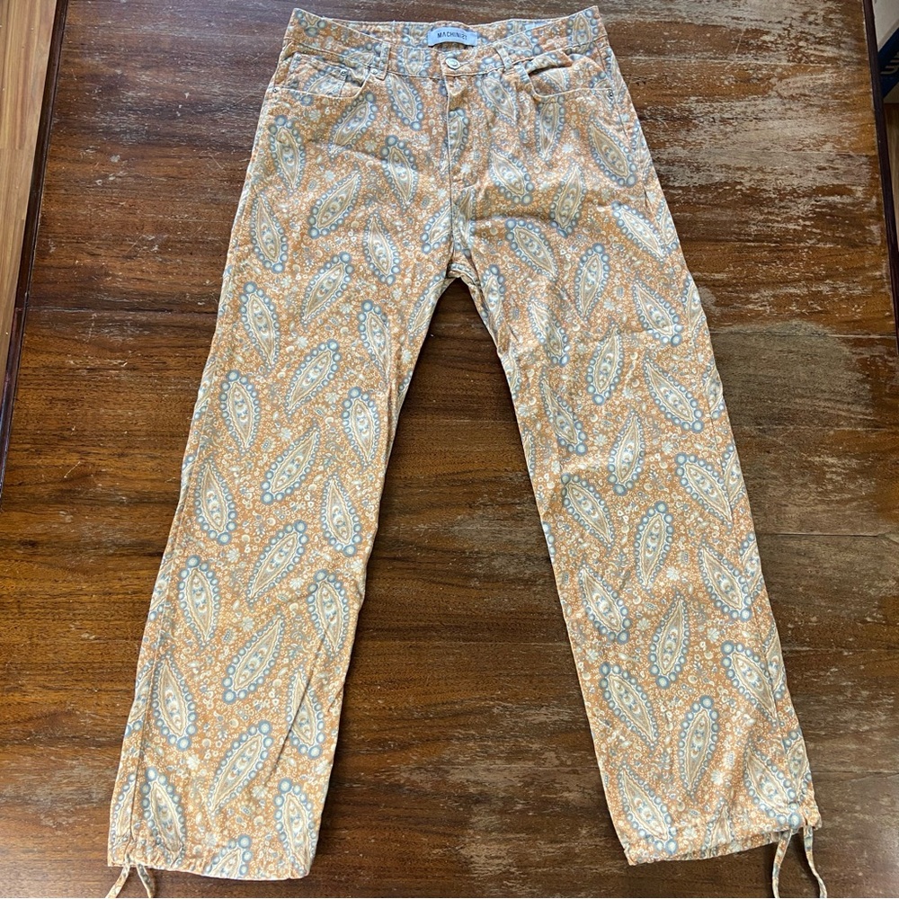 Machinist mens Paisley floral drawstring Patterned Men's Pants jeans size 36